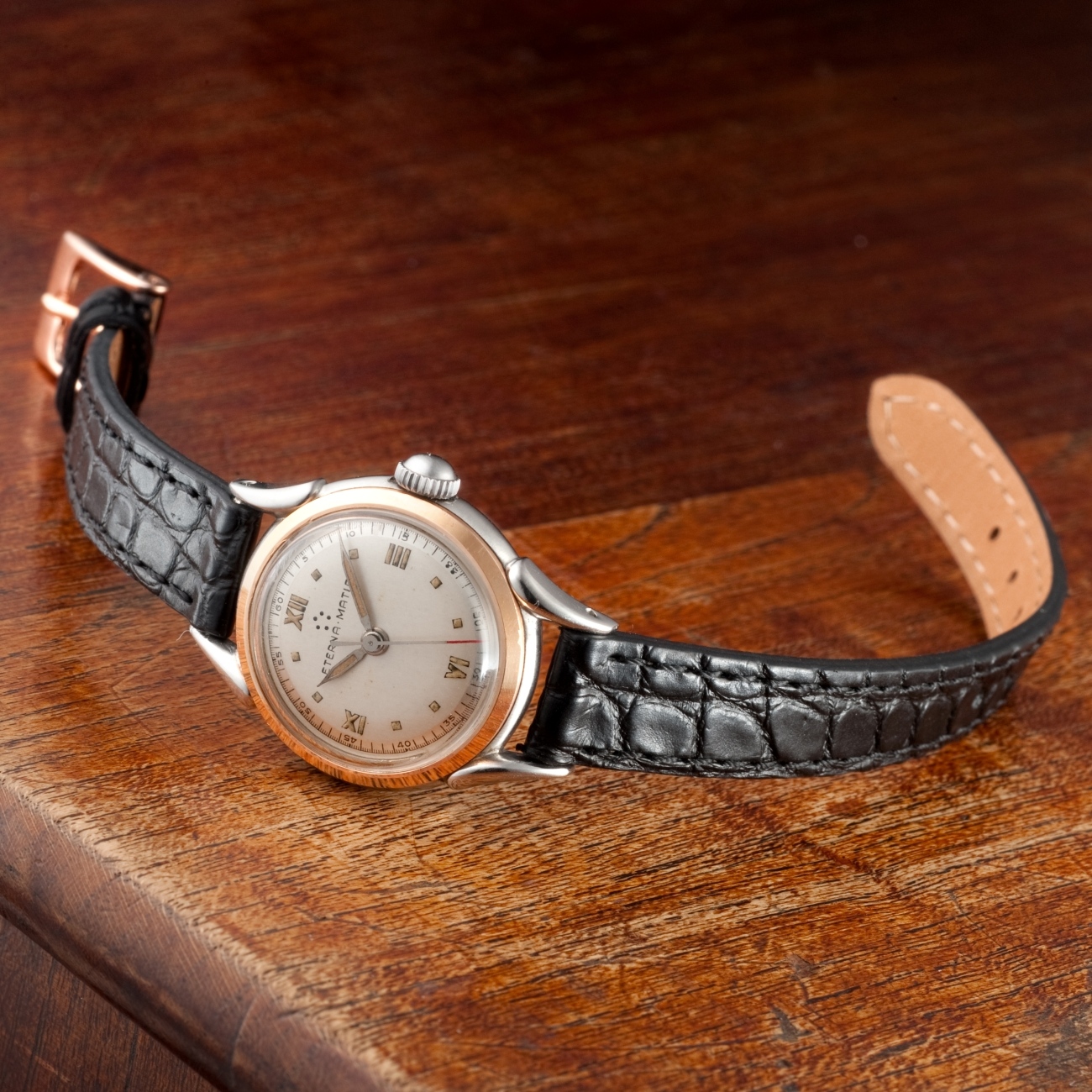 CARESE ORIGINAL LEATHER BELT ALLIGATOR-BLACK