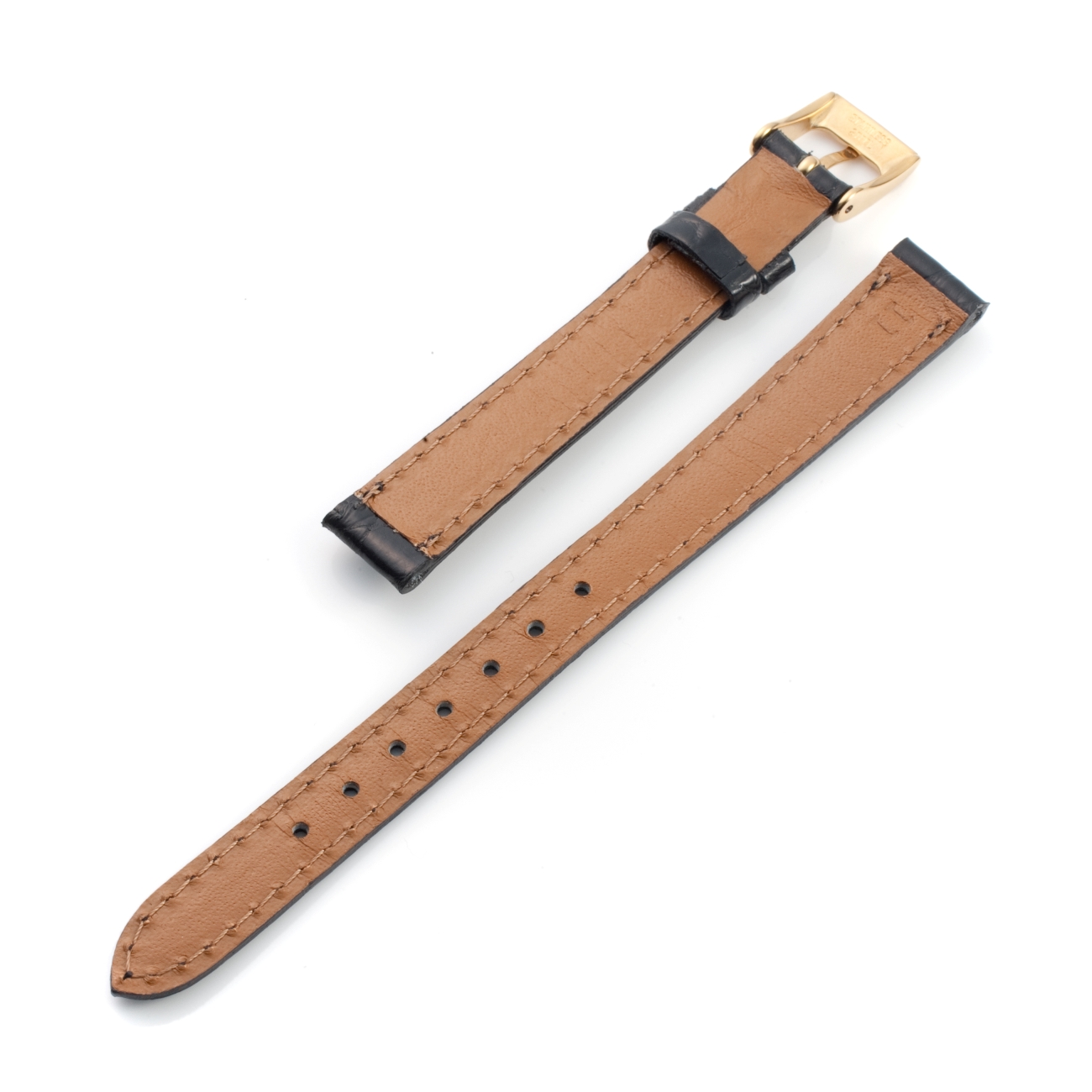 CARESE ORIGINAL LEATHER BELT CROCODILE BLACK