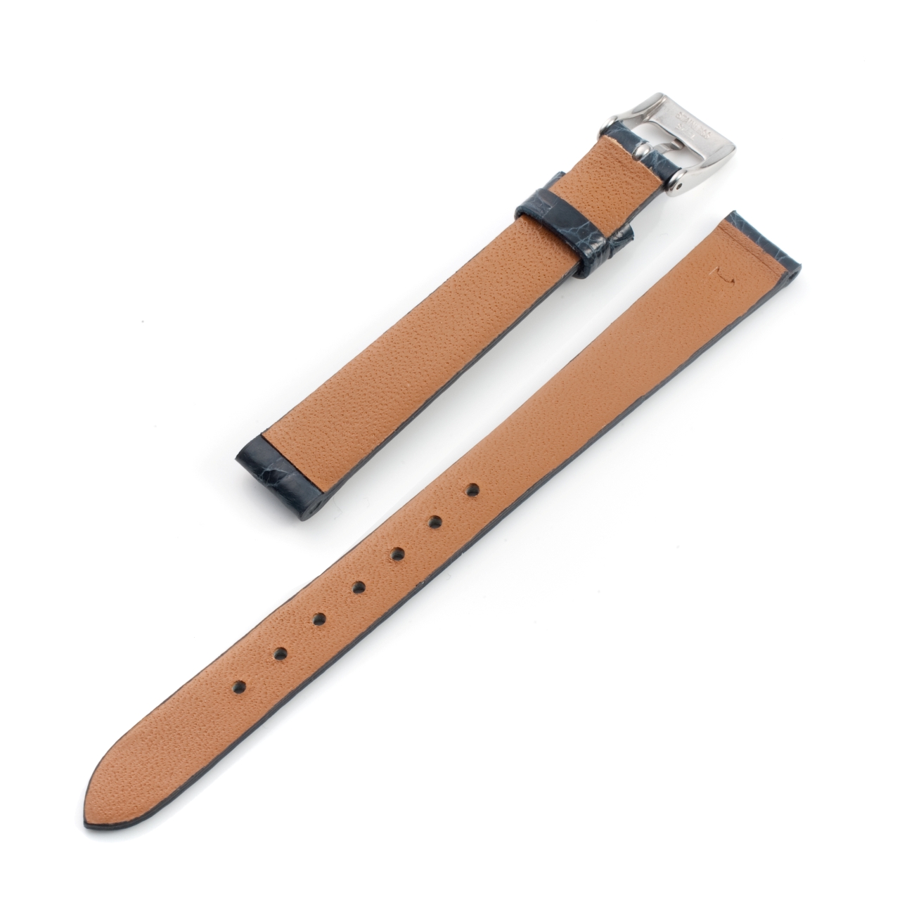 CARESE ORIGINAL LEATHER BELT CROCODILE NAVY