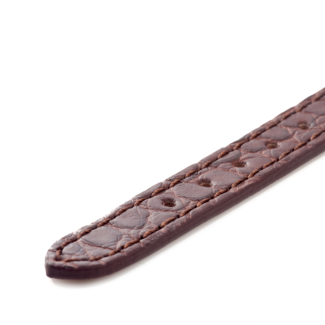 CARESE ORIGINAL LEATHER BELT ALLIGATOR BROWN