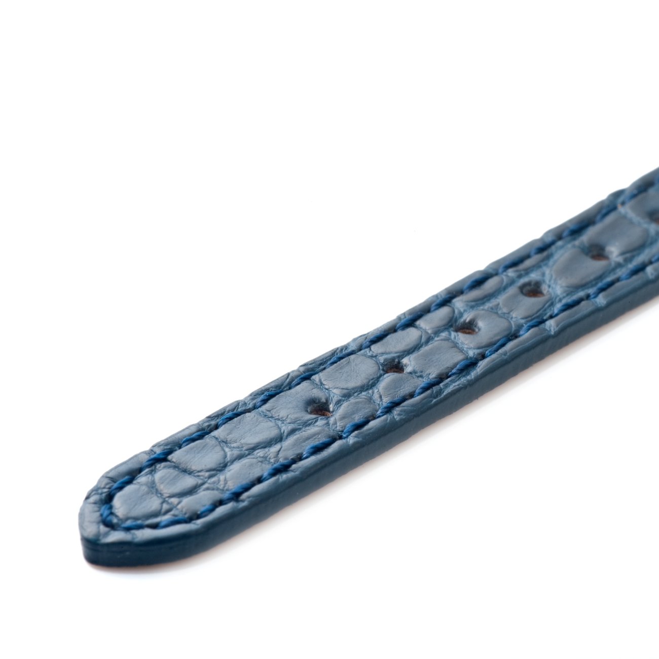 CARESE ORIGINAL LEATHER BELT ALLIGATOR NAVY