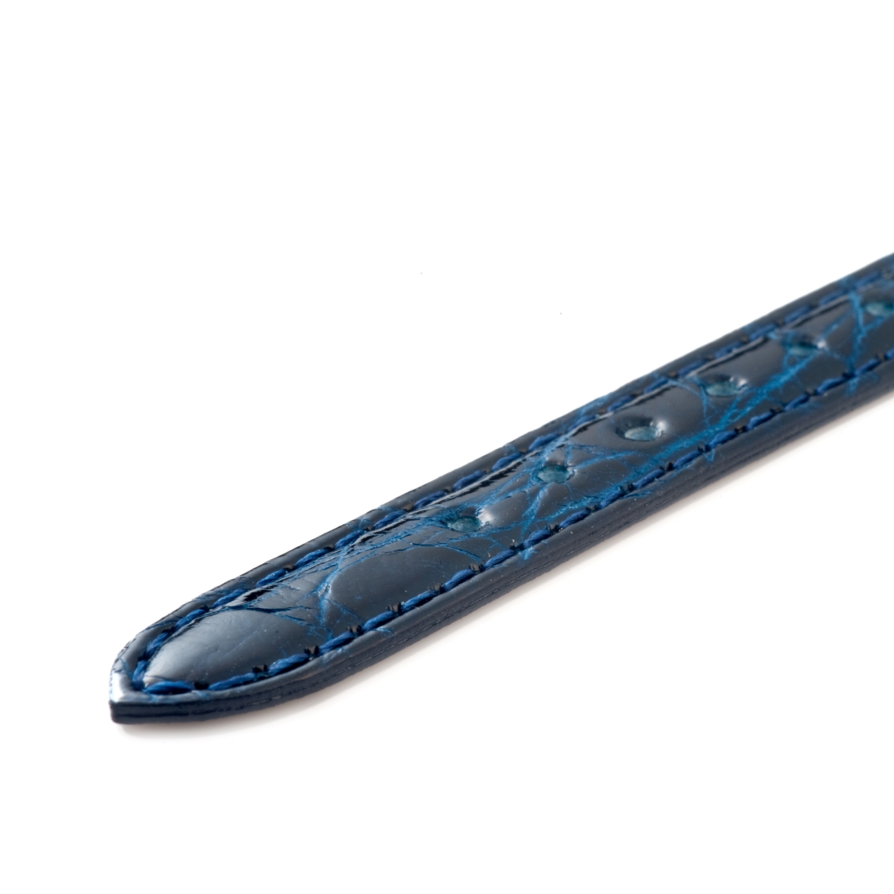 CARESE ORIGINAL LEATHER BELT CROCODILE NAVY