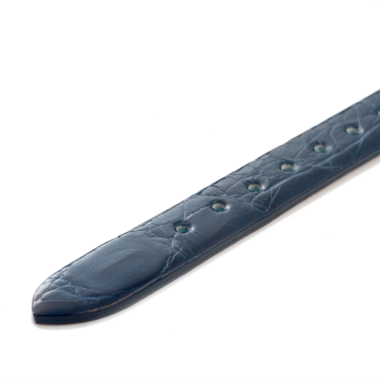 CARESE ORIGINAL LEATHER BELT CROCODILE NAVY