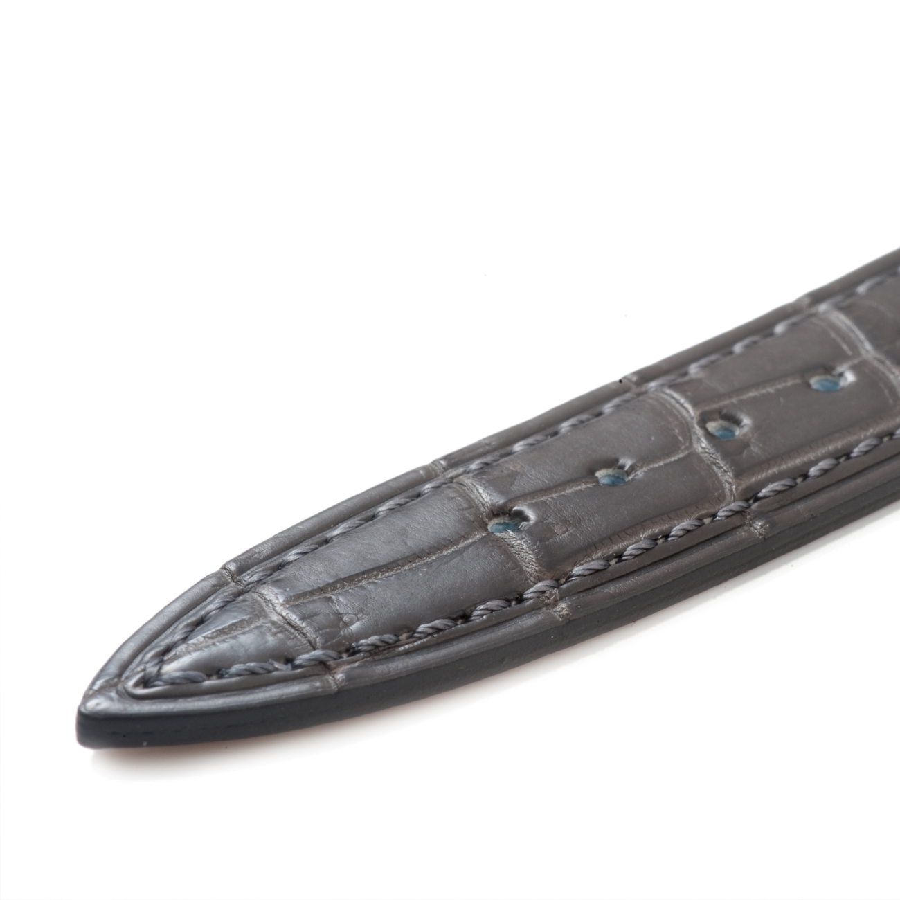 CARESE ORIGINAL LEATHER BELT CROCODILE GRAY