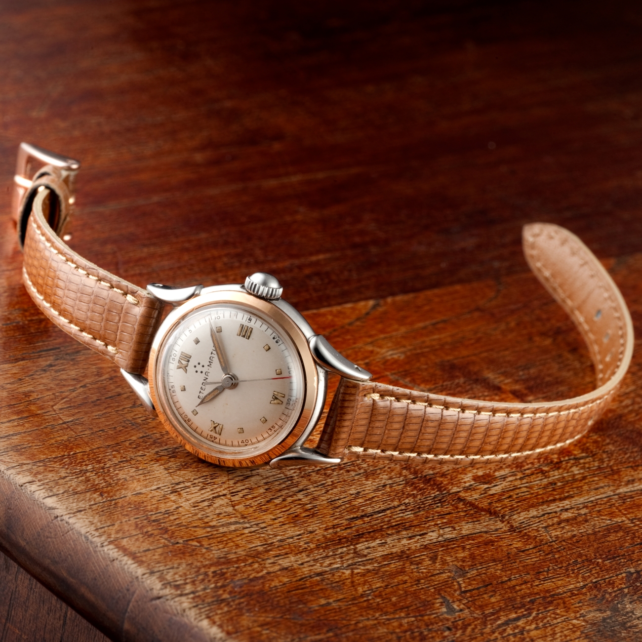 CARESE ORIGINAL LEATHER BELT LIZARD BEIGE