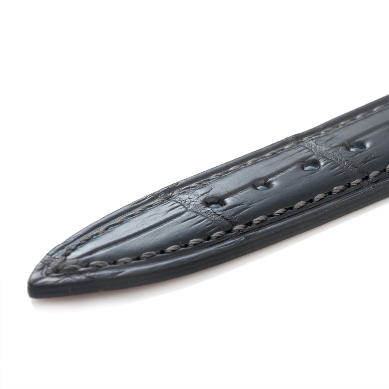 CARESE ORIGINAL LEATHER BELT CROCODILE BLACK